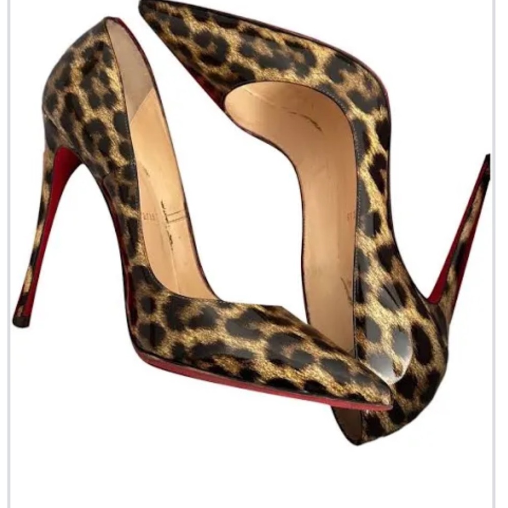 Christian Louboutin Brown and Black Stiletto Heels